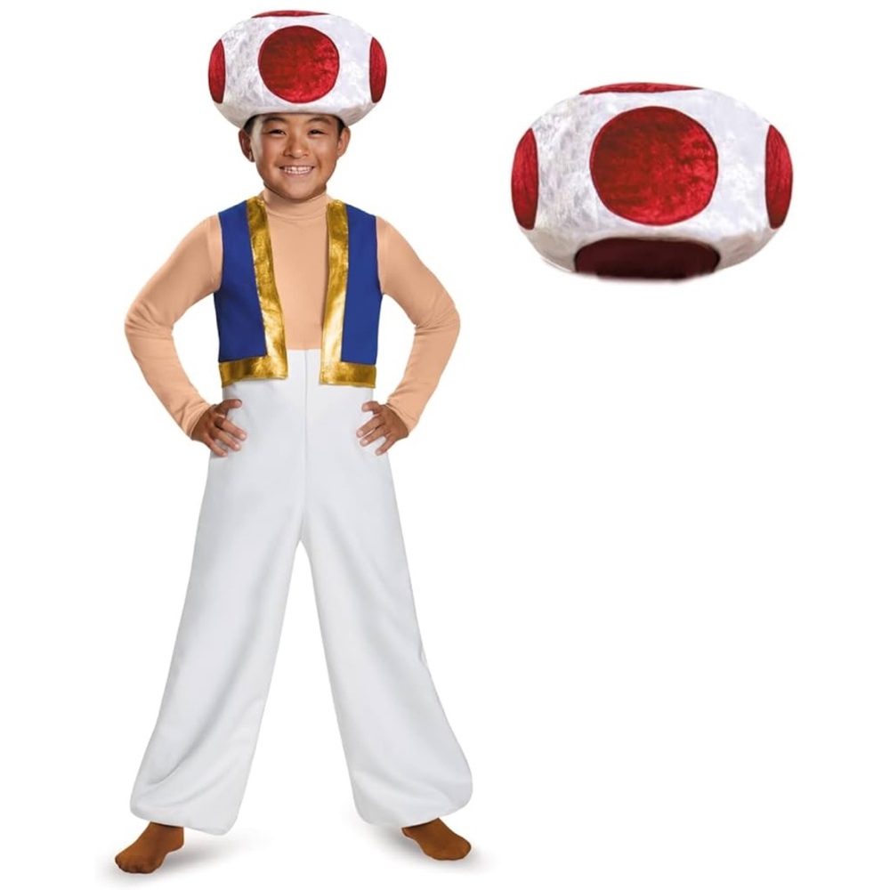 Toad Halloween Costume Child’s Med 3T/ 4T Super Mario Bros. Nintendo